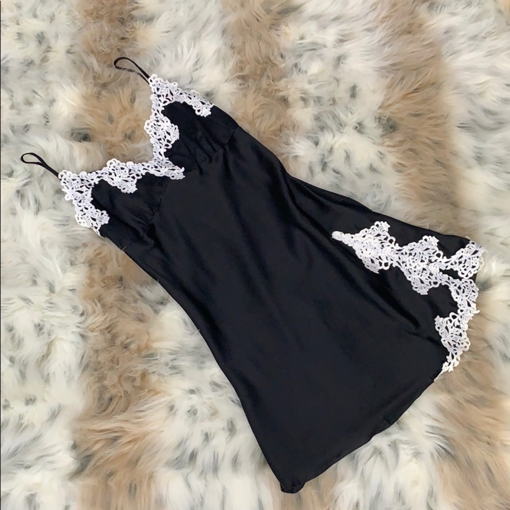 Lace Embellished Halter Dress Lingerie Pajamas Set